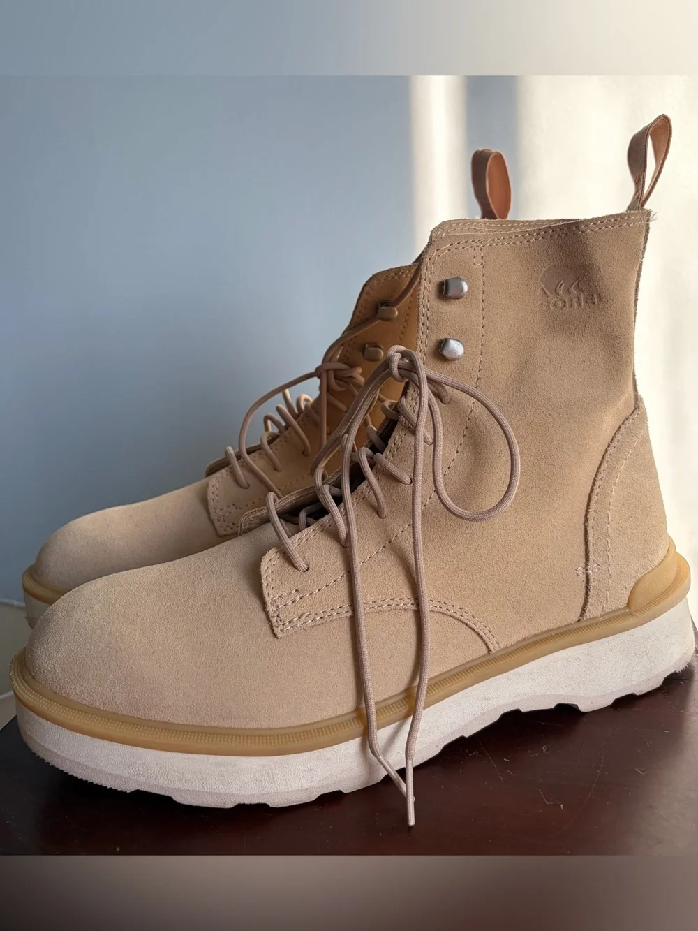 Sorel Women’s Suede Lace-Up Boots in Beige - Classic Casual